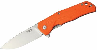 LionSteel TRE GOR Orange vreckový nôž 7,4 cm, Stonewash, oranžová, G10, titán 