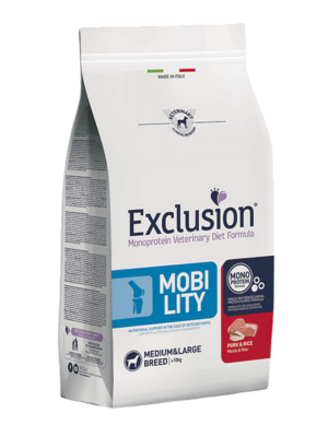 EXCLUSION MOPM02 MOBILITY MEDIUM/LARGE BREEDS granule pre dospelé psy 2kg, bravčové/ryža