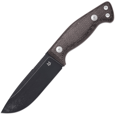 Fox Knives FX-105 MB Tokala lovecký nůž 11,6 cm, hnědá, Micarta, kožené pouzdro