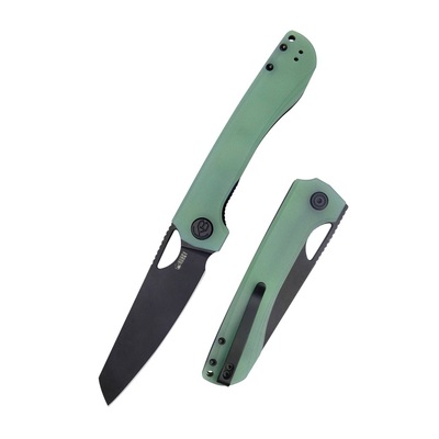 Kubey KU365D Elang kapesní nůž 10 cm, Blackwash, nefritová Jade, G10, spona