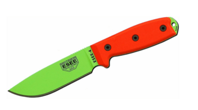 ESEE-4P-VG Venom Green Blade univerzální nůž 11,4 cm, zelená čepel, G10, zelená, pouzdro