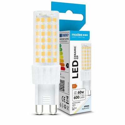Modee Lighting LED G9 Ceramic žiarovka 6W studená biela (ML-G9C6000K6WN)