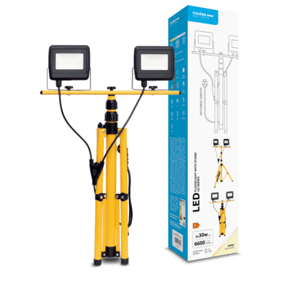 ML-FLSWS4000K2X30W-A2 Modee LED Reflektor Munkalámpa állványal 2x30W 120° 4000K (6600 lumen) A2-ser