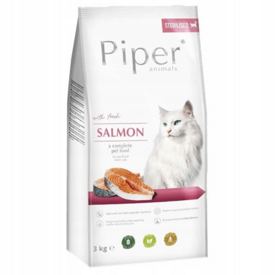 PIPER 25802353 DRY FOR CAT pro dospělé sterilizované kočky - losos 3 kg