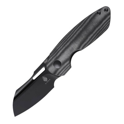 Kizer V3569A1 OCTOBER Black kapesní nůž 7,4 cm, celočerná, Micarta