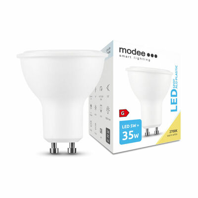 Modee LED bodová žiarovka Spot Alu-Plastic 5W GU10 400 lm teplá biela (ML-GU10P2700K5W)