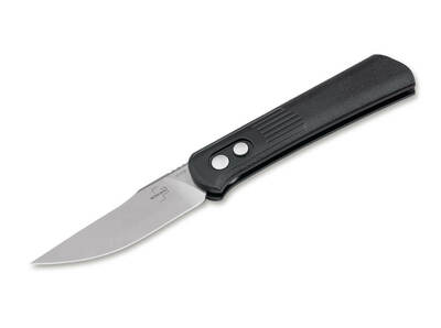 Böker Plus 01BO345 ALLUVIAL automatický kapesní nůž 8 cm, černá, hliník, spona