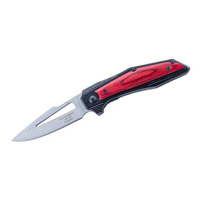 Herbertz 596411 jednoruční kapesní nůž 8cm, dřevo Pakka, hliník, červeno-černá