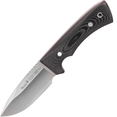 Muela Rhino 9M univerzální nůž 9 cm, černá, Micarta, kožené pouzdro