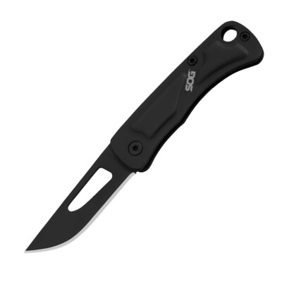 SOG-CE1012-CP CENTI II vreckový nôž 5,5 cm, celočierny, celokovový