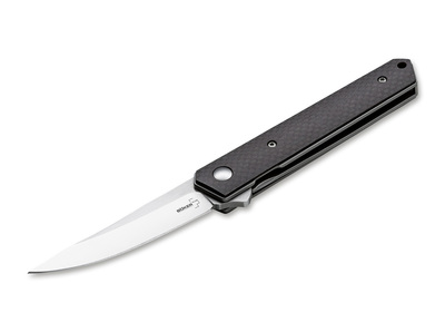 01BO256 Böker Plus Kwaiken Mini vreckový nôž 8 cm, uhlíkové vlákno, Flipper, spona