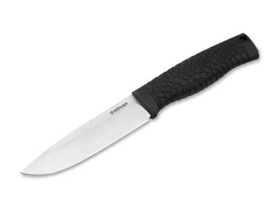 Böker Manufaktur Solingen 121504 Bronco outdoorový nôž 11,3 cm, čierna, TPE, puzdro