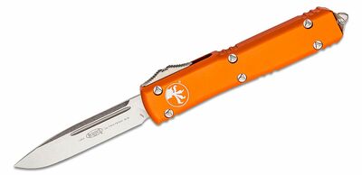 Microtech 121-10OR Ultratech Standard Orange automata kés 8,8 cm, Stonewash, narancs, alumínium