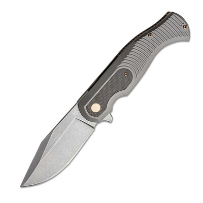 FOX knives FX-524 TICF EAST WOOD TIGER veľký vreckový nôž 9,5 cm, Stonewash, titán