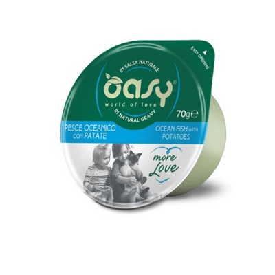 OAWLCPPP0007 Oasy More Love Óceáni halak burgonyával (csésze) 70g
