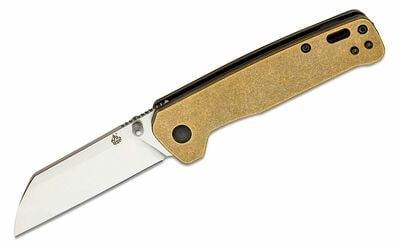 QSP Knife QS130-F Penguin D2 Brass kapesní nůž 7,8 cm, mosaz