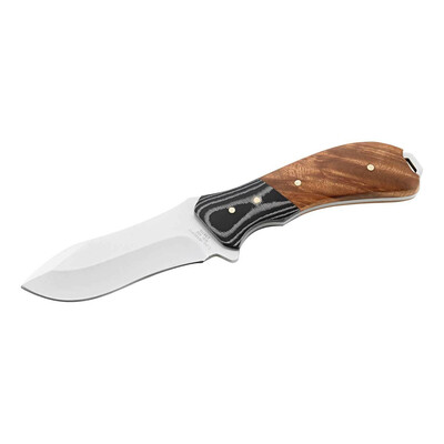 Herbertz 238110 vonkajší nôž 10 cm, drevo, Micarta, kožené puzdro