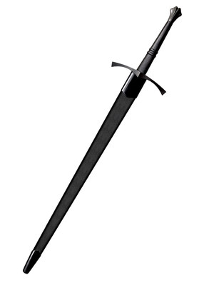 Cold Steel 88ITSM MAA Italian Long Sword stredoveký meč 90 cm, celočierna, koža, puzdro
