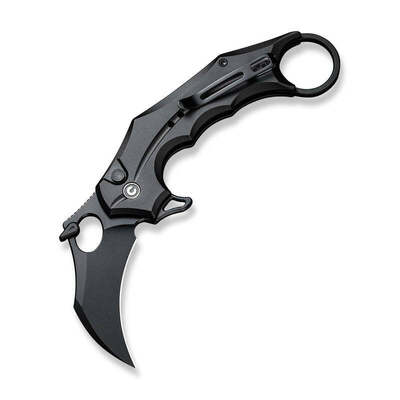 CIVIVI C16016B-1 Incisor II vreckový nôž - karambit 6,6 cm, celočierna, hliník