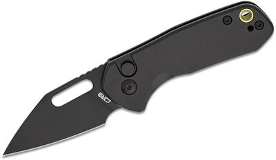 CJRB J1933-BBK Mini Pyrite Black vreckový nôž 5,5 cm, čierna PVD, čierna, hliník