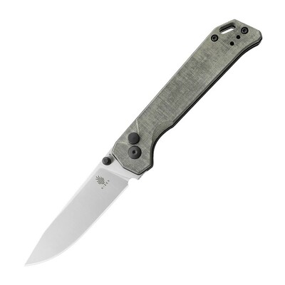 Kizer V4458.2BC1 Begleiter 2 Green vreckový taktický nôž 8,6 cm, zelená, Micarta