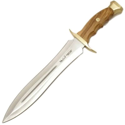 Muela BW-24.OL lovecký nůž 24 cm, olivové dřevo, mosaz, kožené pouzdro