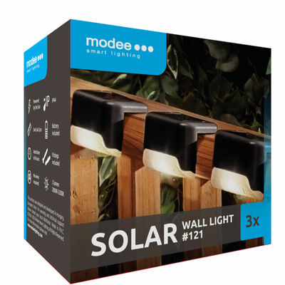 Modee Lighting solárna okrajová LED lampa 121 do exteriéru, 3ks (ML-WS121) 