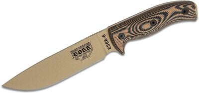 ESEE 6PDT-005 Model 6 nôž na prežitie 16,5 cm, Desert Tan, čierno-hnedá, G10, puzdro Kydex