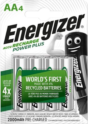Energizer Power Plus AA 1,2V 2000mAh nabíjateľné batérie 4ks E300626700