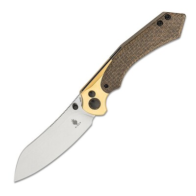 Kizer V4626C1 Clairvoyant kapesní nůž 9,4 cm, Stonewash, zelená, Micarta, mosaz