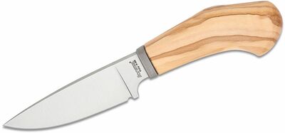 LionSteel WL1 UL Willy kültéri kés 6,5 cm, olívafa, bőr tok 