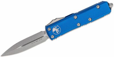 Microtech 232-10BL UTX-85 Standard Blue automata kés 7,6 cm, Stonewash, kék, alumínium