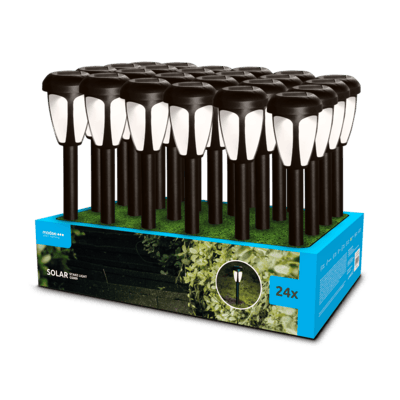 Modee záhradná solárna LED lampa GS009 39 cm HB40 40 mAh 24ks (ML-GS009)