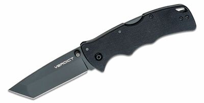 Cold Steel FL-C3T10A VERDICT 3" TANTO vreckový nôž 7,6 cm, celočierna, G10