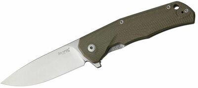 LionSteel TRE GGR Zöld zsebkés 7,4 cm, Stonewash, zöld, G10, titán 