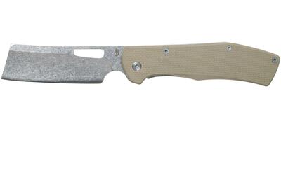 Gerber G3478 Flatiron Desert vreckový nôž - sekáčik 9,2 cm, Stonewash, púštna hnedá, G10