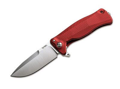 LionSteel 01LS108 SR-11 Aluminium Red Satin vreckový nôž 9,4 cm, červená, hliník, rozbíjač skla