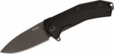 LionSteel KUR BBK zsebkés 8,7 cm, Stonewash PVD, fekete, G10