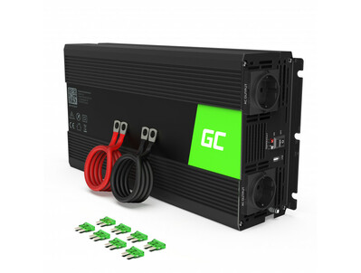Green Cell INV24 automobilový měnič napětí 24V to 230V, 1500W