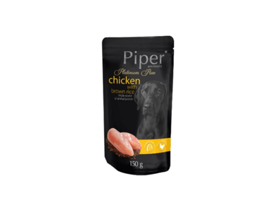 PIPER 12802161 PURE kapsička pre psy - kura/hnedá ryža 150g