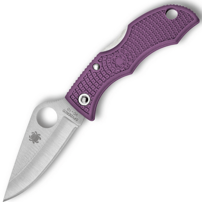 Spyderco LPRP3 Ladybug 3 Lightweight Purple malý vreckový nôž 5 cm, Satin,  fialová, FRN