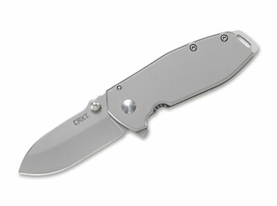 CRKT CR-2492 SQUID™ ASSISTED SILVER kis zsebkés rásegítéssel 5,6 cm, teljesen acél, szürke