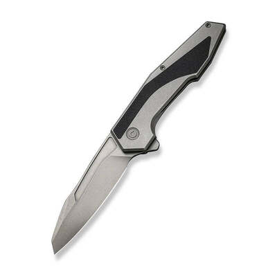 CIVIVI C22011-2 Hypersonic vreckový nôž 9,4 cm, Stonewash, šedá, čierna, oceľ, G10