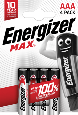 Energizer MAX AAA/E92 alkalické baterie 4ks E303325600