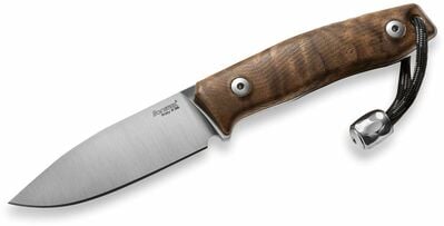 LionSteel M1 WN kültéri kés 7,4 cm, diófa, bőr tok