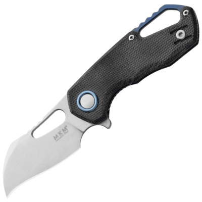 MKM MK FX03M-1BC ISONZO Hawkbill zsebkés 4,9 cm, kőmosott színű, fekete, Micarta