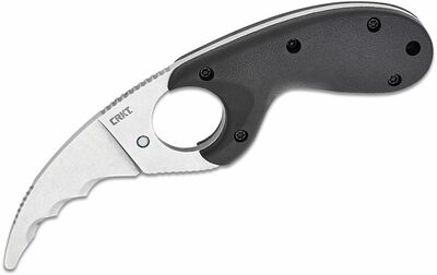 CRKT CR-2511 Bear Claw™ Black Veff outdoorový nôž 6 cm, Stonewash, čierna, GFN, puzdro