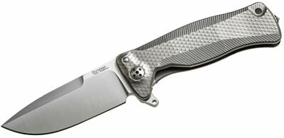 LionSteel SR11 G Titanium Grey zsebkés 9,4 cm, szatén, szürke, titán, üvegtörő