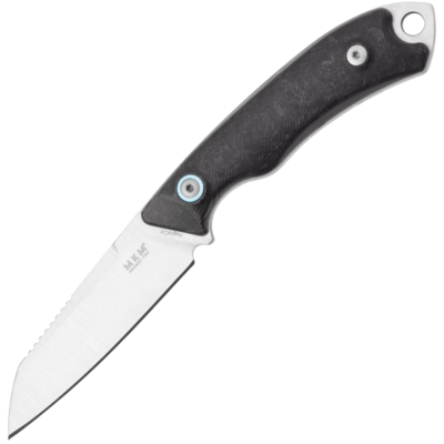 MKM MK PT2-CF POCKET TANGO 2 EDC nôž 7,4 cm, Satin, mramorované uhlíkové vlákno, kožené puzdro