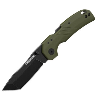 Hideg acél FL-30DPLT-BGZ 3" ENGAGE OD Green Tanto zsebkés 7,6 cm, fekete, zöld, GFN